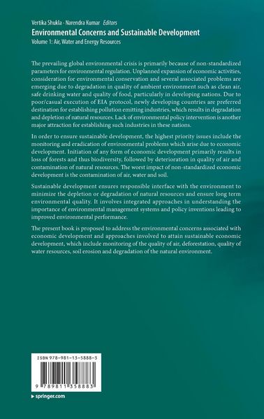 Produktbild: Environmental Concerns and Sustainable Development
