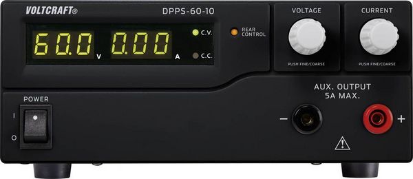 Produktbild: VOLTCRAFT DPPS-60-10 Labornetzger&auml;t, einstellbar 1 - 60 V/DC 0 - 10 A 600 W USB programmierbar Anzahl Ausg&auml;nge 1 x