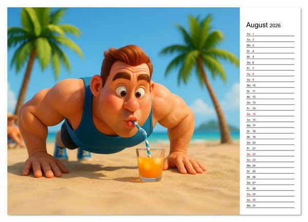 Produktbild: Bodybuilding Planer (Wandkalender 2026 DIN A3 quer), CALVENDO Monatskalender