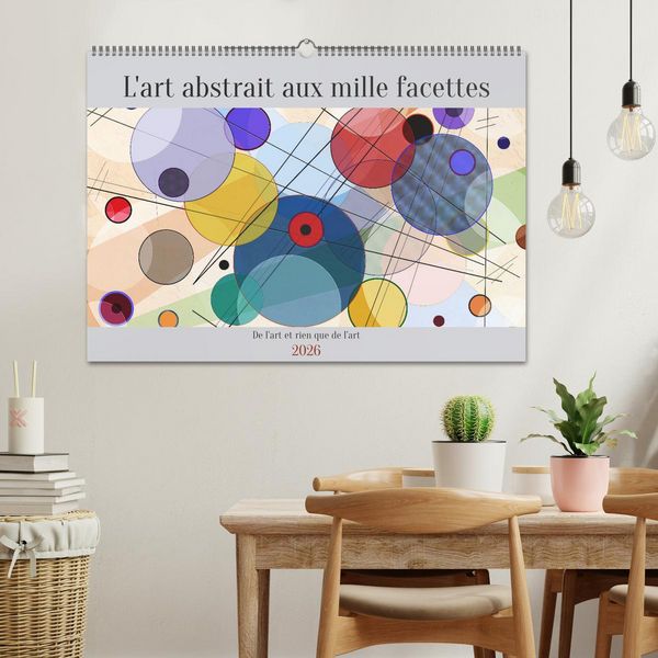 Produktbild: L'art abstrait aux mille facettes (Calendrier mural 2026 DIN A2 vertical), CALVENDO calendrier mensuel