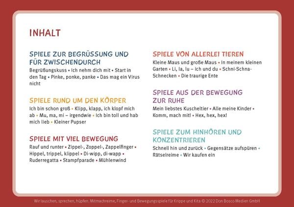 Produktbild: Wir lauschen, sprechen, hüpfen