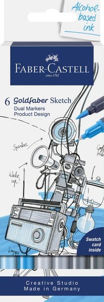 Produktbild: Faber-Castell Goldfaber Sketch Marker Produktdesign 6er Set