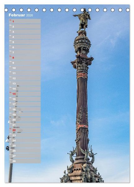 Produktbild: Barcelona - Eine St&auml;dtereise (Tischkalender 2026 DIN A5 hoch), CALVENDO Monatskalender
