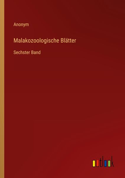 Produktbild: Malakozoologische Bl&auml;tter