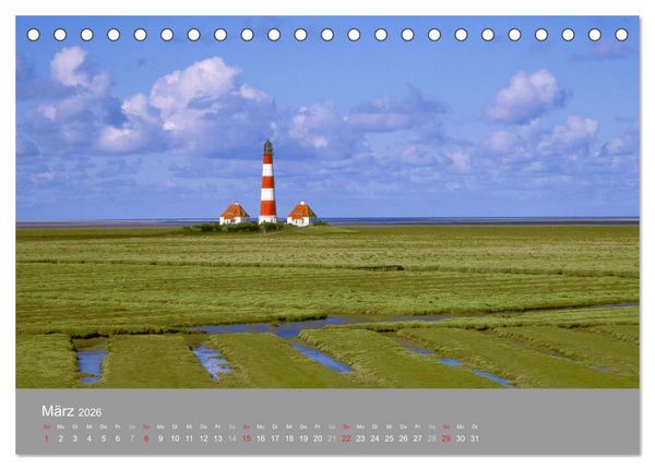 Produktbild: Blick auf die Nord-und Ostsee (Tischkalender 2026 DIN A5 quer), CALVENDO Monatskalender