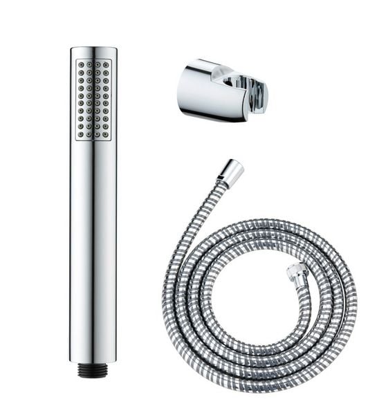 Produktbild: Mod. Basic Line Duschkopf Set Wanne, 3-teilig, klassische Stab-Handbrause