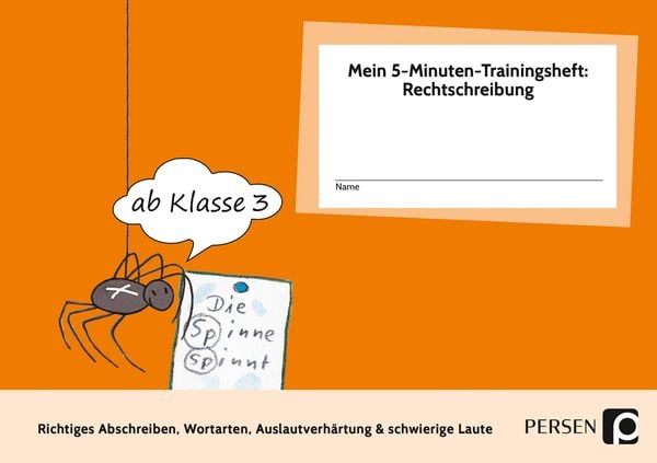 Produktbild: Mein 5-Min-Trainingsheft: Rechtschreibung 1, Kl. 3