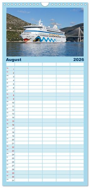 Produktbild: Familienplaner 2026 - Weltkulturerbe Dubrovnik mit 5 Spalten (Wandkalender, 21 x 45 cm) CALVENDO