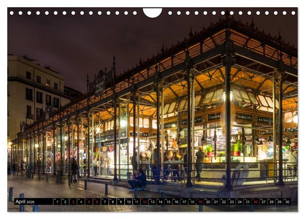 Produktbild: Madrid bei Nacht (Wandkalender 2026 DIN A4 quer), CALVENDO Monatskalender