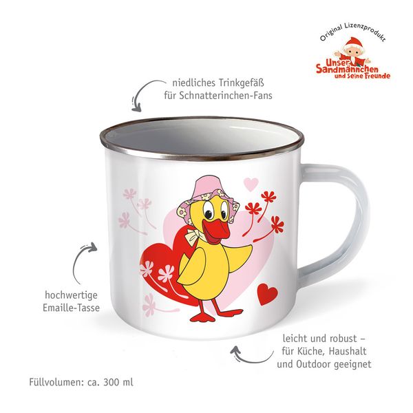 Produktbild: Tr&ouml;tsch Unser Sandm&auml;nnchen Emaille Becher Tasse Schnatterinchen
