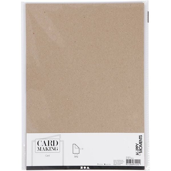 Produktbild: Creativ Company Karton, A4, Blatt 210x297 mm, 220 g, Natur, 10 Stk