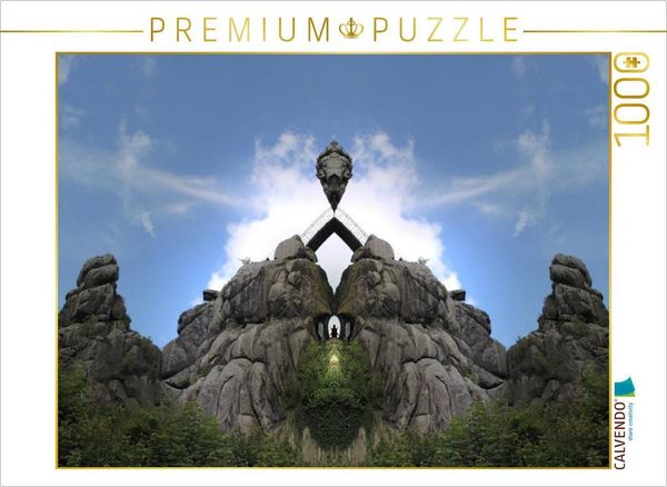 Produktbild: CALVENDO Puzzle Anderswelt - Externsteine | 1000 Teile Lege-Gr&ouml;&szlig;e 64x48cm Foto-Puzzle f&uuml;r gl&uuml;ckliche Stunden