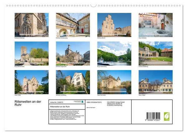 Produktbild: Ritterwelten an der Ruhr (Wandkalender 2027 DIN A2 quer), CALVENDO Monatskalender