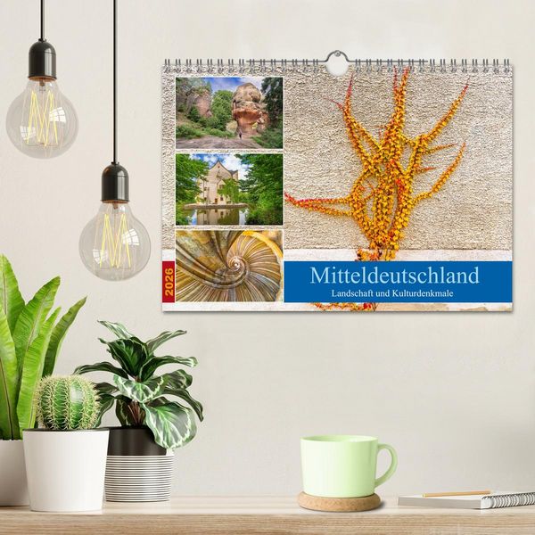 Produktbild: Mitteldeutschland - Landschaft und Kulturdenkmale (Wandkalender 2026 DIN A4 quer), CALVENDO Monatskalender