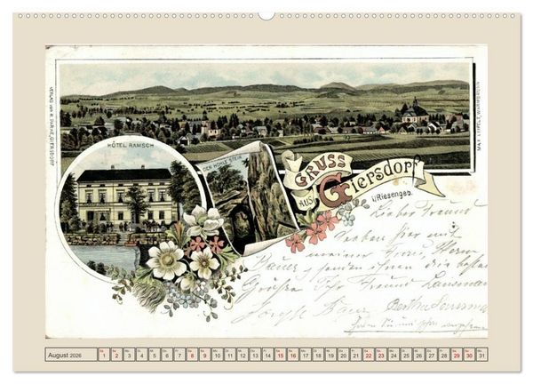 Produktbild: Gru&szlig; von der Schneekoppe (hochwertiger Premium Wandkalender 2026 DIN A2 quer), Kunstdruck in Hochglanz