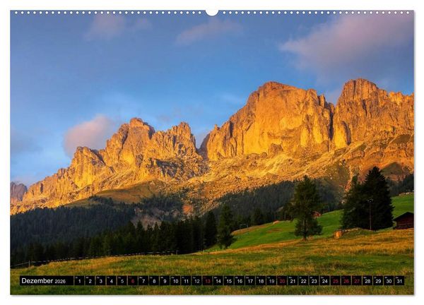 Produktbild: Die Dolomiten - Traumhafte Welt aus Stein (Wandkalender 2026 DIN A2 quer), CALVENDO Monatskalender