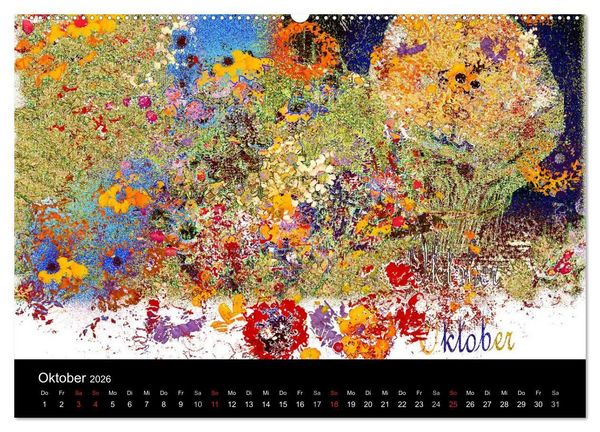 Produktbild: Blumen - Digital (Wandkalender 2026 DIN A2 quer), CALVENDO Monatskalender