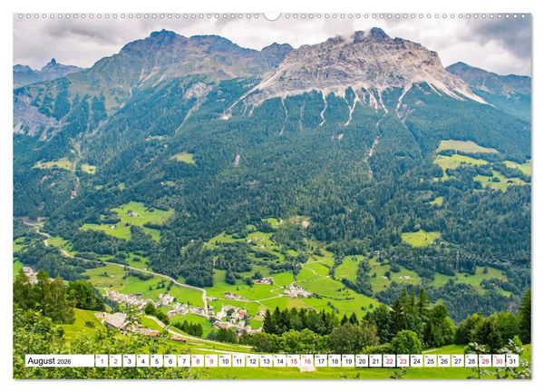 Produktbild: Rh&auml;tische Bahn - Fahrt durch die B&uuml;ndner Alpen (Wandkalender 2026 DIN A2 quer), CALVENDO Monatskalender