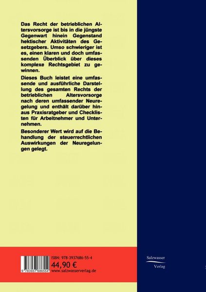 Produktbild: Handbuch zur neuen betrieblichen Altersversorgung