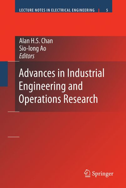 Produktbild: Advances in Industrial Engineering and Operations Research