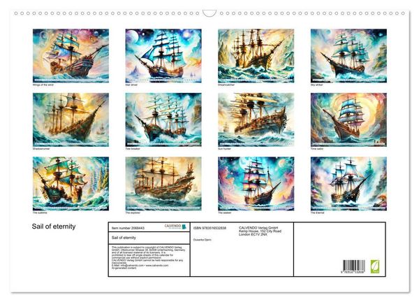 Produktbild: Sail of eternity (Wall Calendar 2026 DIN A2 landscape), CALVENDO 12 Month Wall Calendar