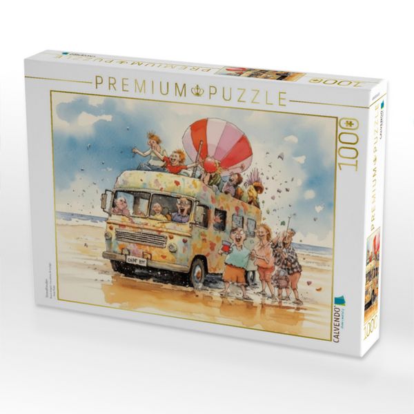 Produktbild: CALVENDO Puzzle Strandfreuden | 1000 Teile Lege-Gr&ouml;&szlig;e 64x48cm Foto-Puzzle f&uuml;r gl&uuml;ckliche Stunden