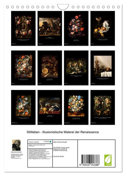 Produktbild: Stillleben - Illusionistische Malerei der Renaissance (Wandkalender 2026 DIN A4 hoch), CALVENDO Monatskalender