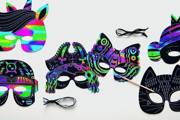 Produktbild: Kratzpapier Masken Set 6-tlg. MIX