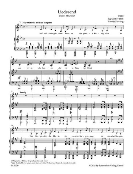 Produktbild: Schubert, F: Lieder, Band 10 f&uuml;r tiefe Stimme
