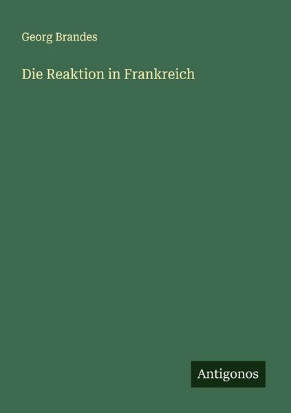 Produktbild: Die Reaktion in Frankreich