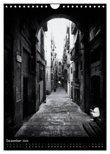 Produktbild: In den Stra&szlig;en und Gassen Barcelonas (Wandkalender 2026 DIN A4 hoch), CALVENDO Monatskalender