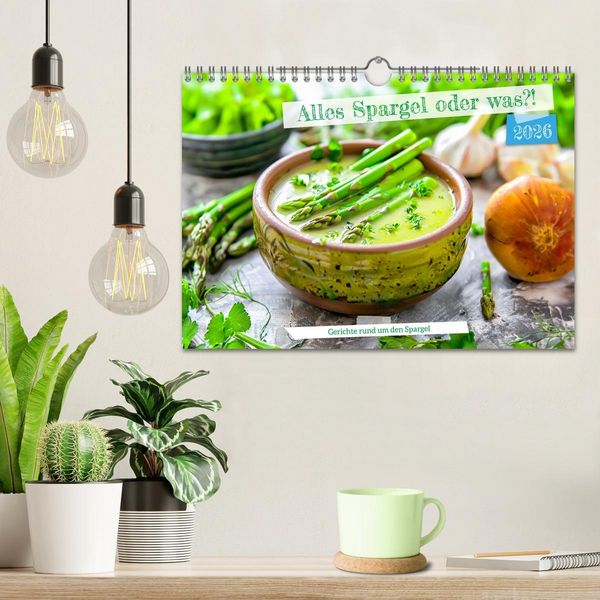 Produktbild: Alles Spargel oder was?! - Gerichte rund um den Spargel (Wandkalender 2026 DIN A4 quer), CALVENDO Monatskalender