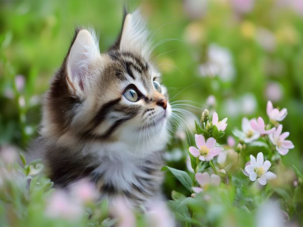 Produktbild: CALVENDO Puzzle Vertr&auml;umte Katze in der Wiese | 1000 Teile Lege-Gr&ouml;&szlig;e 64x48cm Foto-Puzzle f&uuml;r gl&uuml;ckliche Stunden