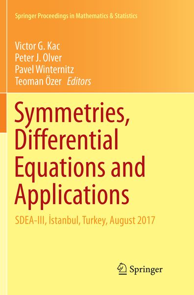Produktbild: Symmetries, Differential Equations and Applications
