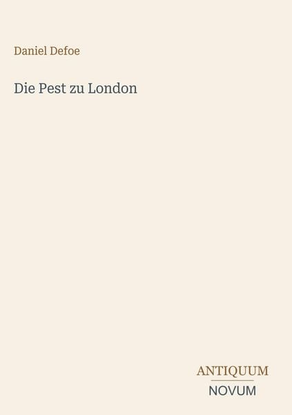Produktbild: Die Pest zu London