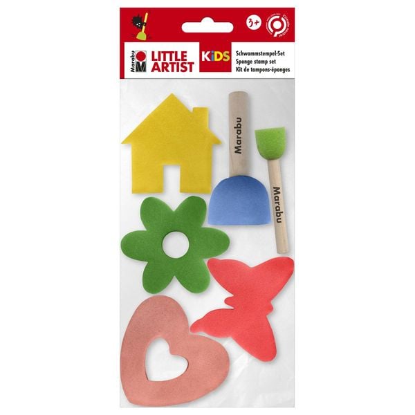 Marabu KiDS Schwammstempel Set Little Artist 6 Teile