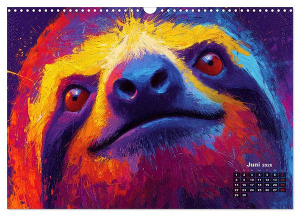 Produktbild: Tiere im Portr&auml;t - Aquarell Tierkalender f&uuml;r die ganze Familie (Wandkalender 2026 DIN A3 quer), CALVENDO Monatskalender