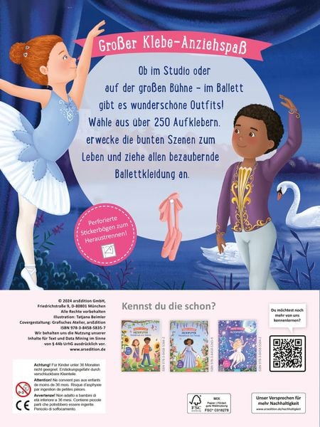 Produktbild: Erstes Stickern Anziehpuppen &ndash; Ballett