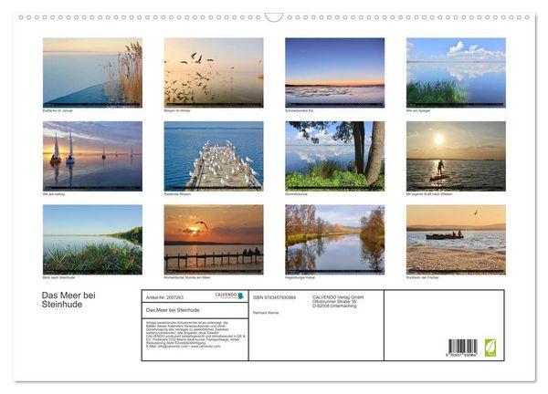 Produktbild: Das Meer bei Steinhude (Wandkalender 2026 DIN A2 quer), CALVENDO Monatskalender
