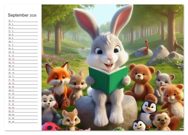 Produktbild: Knuddel und Kuschel (Tischkalender 2026 DIN A5 quer), CALVENDO Monatskalender