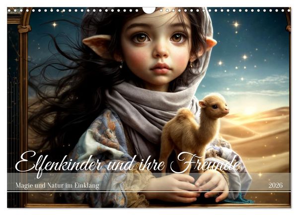 Produktbild: Elfenkinder und ihre Freunde - Magie und Natur im Einklang (Wandkalender 2026 DIN A3 quer), CALVENDO Monatskalender