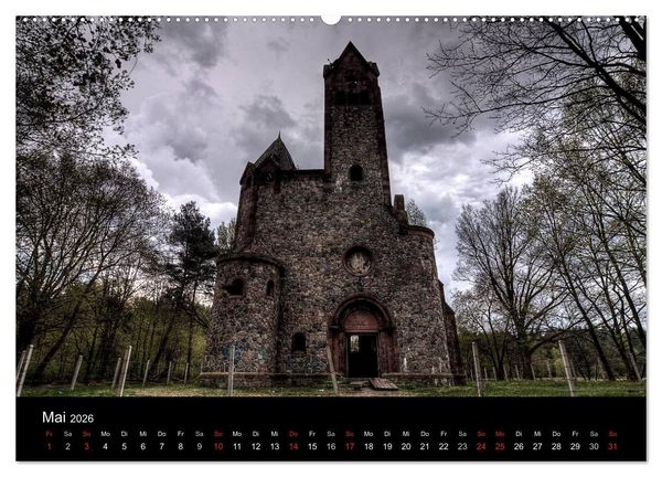 Produktbild: Verlassene Ort - Kirchen (hochwertiger Premium Wandkalender 2026 DIN A2 quer), Kunstdruck in Hochglanz