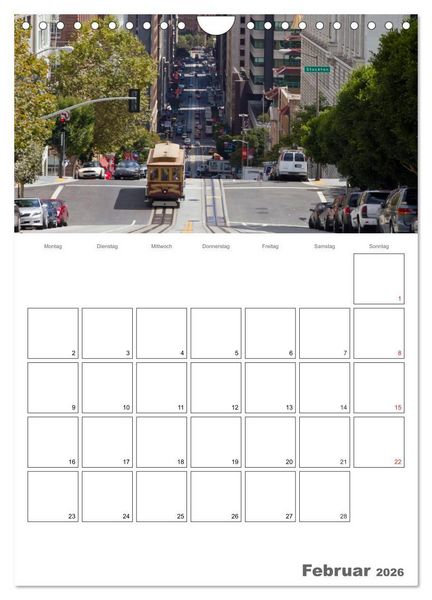 Produktbild: SAN FRANCISCO Terminplaner (Wandkalender 2026 DIN A4 hoch), CALVENDO Monatskalender