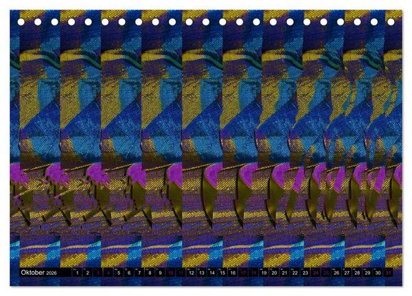 Produktbild: Magische Bilder - 3D Stereogramme (Tischkalender 2026 DIN A5 quer), CALVENDO Monatskalender