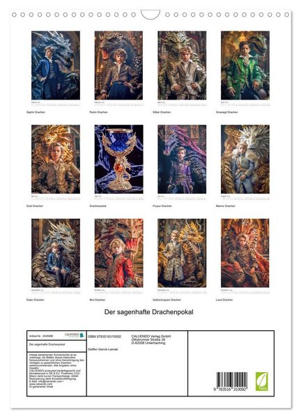 Produktbild: Der sagenhafte Drachenpokal (Wandkalender 2026 DIN A3 hoch), CALVENDO Monatskalender