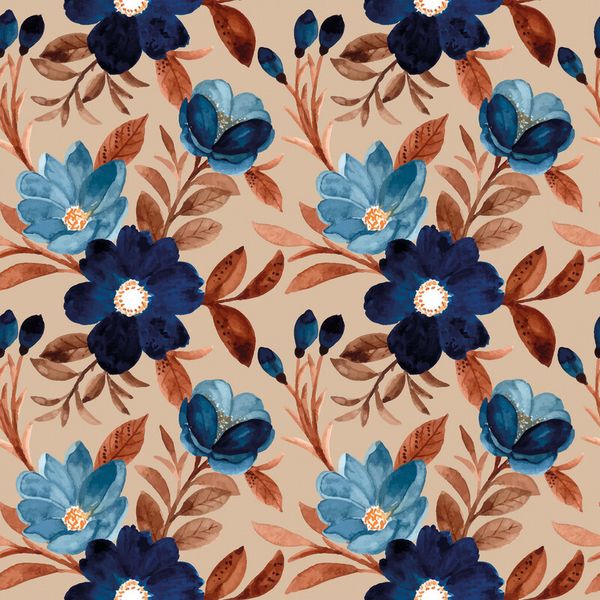 Produktbild: Serv. blue floral 33x33cm