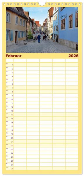 Produktbild: Familienplaner 2026 - Erlebe mit mir Rothenburg ob der Tauber mit 5 Spalten (Wandkalender, 21 x 45 cm) CALVENDO