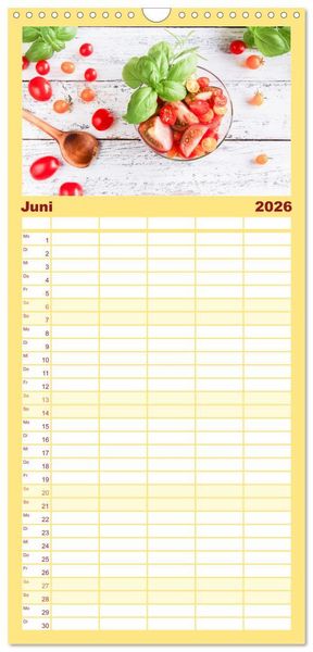 Produktbild: Familienplaner 2026 - Alte Historische Tomaten mit 5 Spalten (Wandkalender, 21 x 45 cm) CALVENDO
