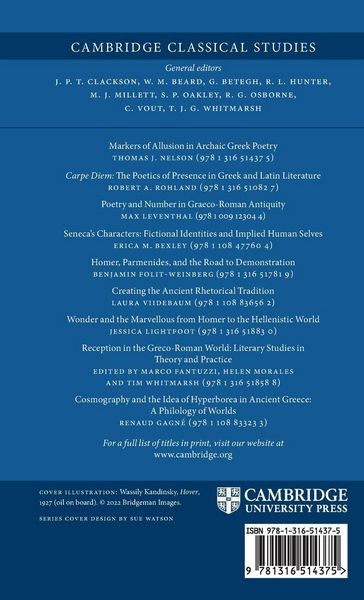 Produktbild: Markers of Allusion in Archaic Greek Poetry