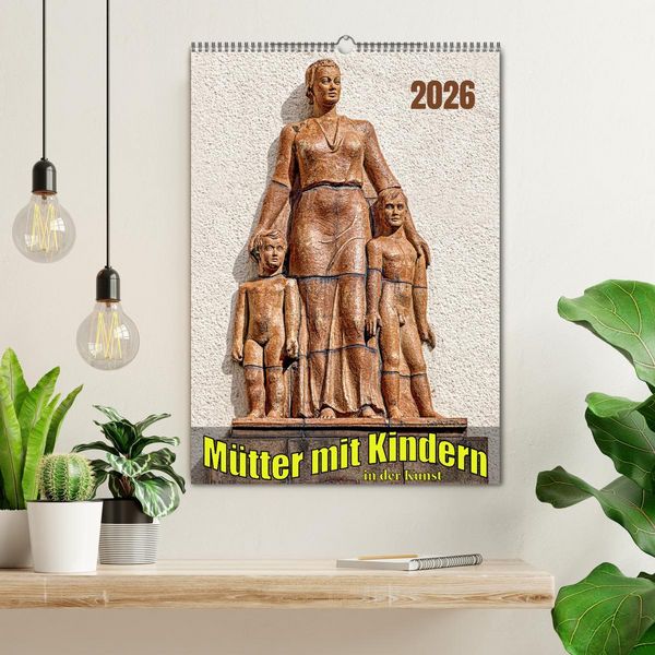 Produktbild: M&uuml;tter mit Kindern in der Kunst (Wandkalender 2026 DIN A2 hoch), CALVENDO Monatskalender